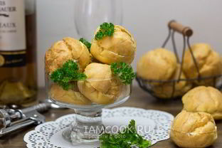 Профитроли с семгой и сливочным сыром