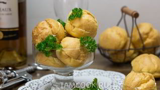 Профитроли с семгой и сливочным сыром