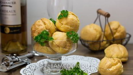 профитроли с семгой и сливочным сыром