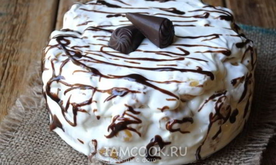 Рецепт торт из профитролей со сметанным кремом