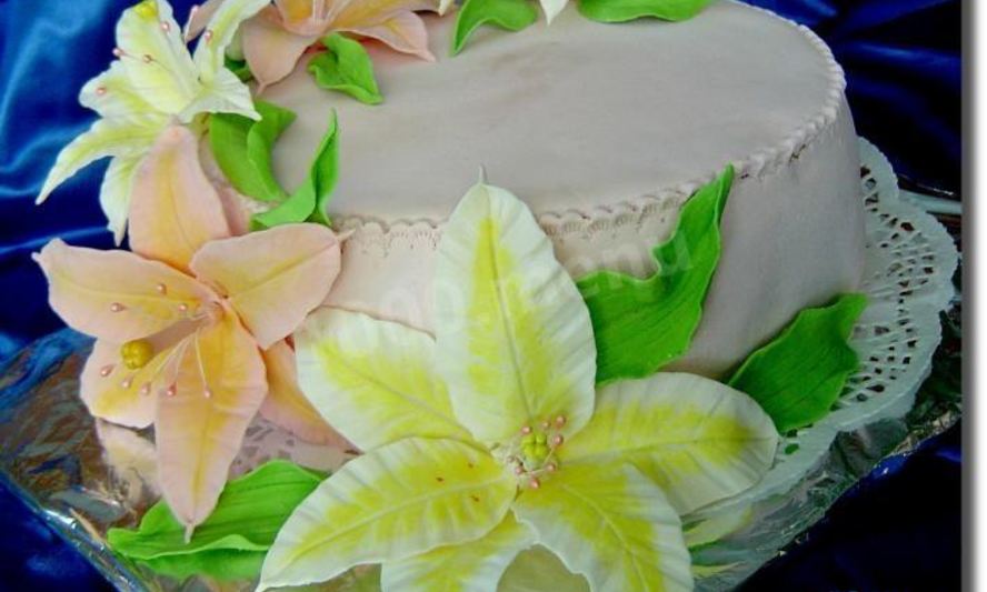 Рецепт торт с профитролями скоро лето с цветами