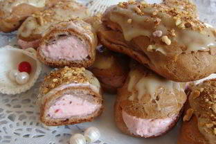 Эклеры Клубника со сливками