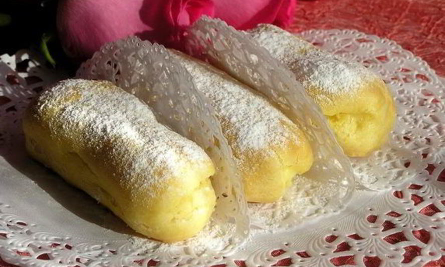 Рецепт эклеры с лимонным заварным кремом