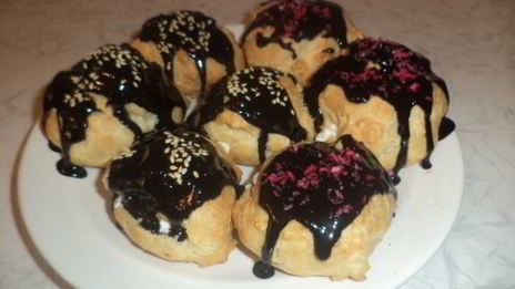 эклеры с творожным кремом