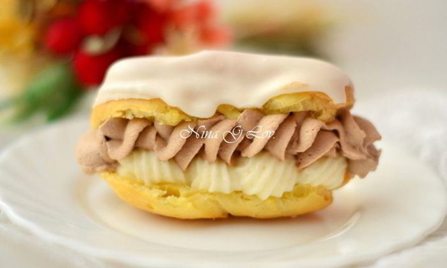 Рецепт эклеры со сливочно-шоколадным кремом