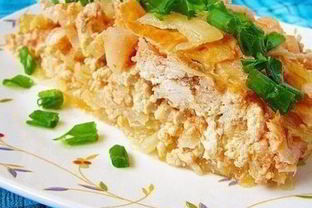 Капустная запеканка с куриным фаршем