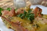 Картофельная запеканка из куриных грудок