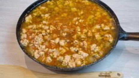 картофельная запеканка с фаршем и сыром