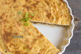 Картофельная запеканка с лисичками