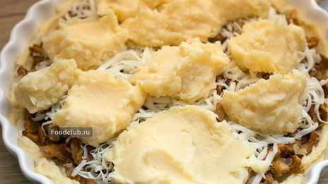 картофельная запеканка с лисичками