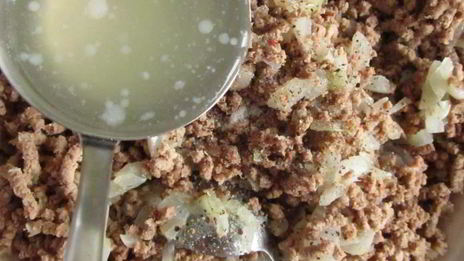 картофельная запеканка с отварным мясом