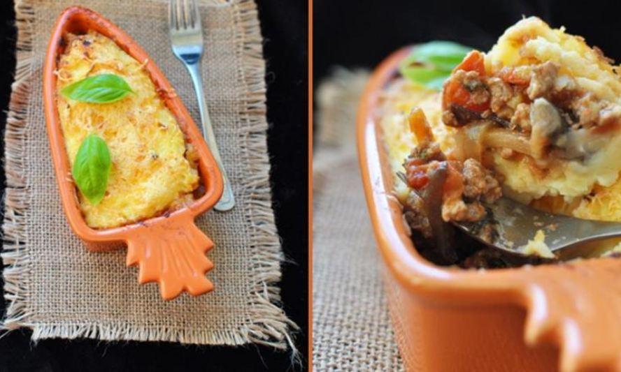 Рецепт картофельная запеканка с овощами-микс и мясным фаршем