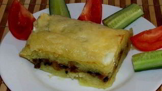 Картофельная запеканка с шампиньонами