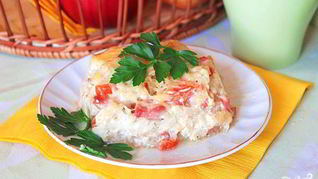 Картофельная запеканка в мультиварке Редмонд