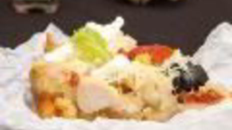 куриная запеканка с сыром и чесночными гренками из мультиварки