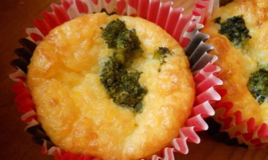 Рецепт мини-запеканки из поленты с брокколи