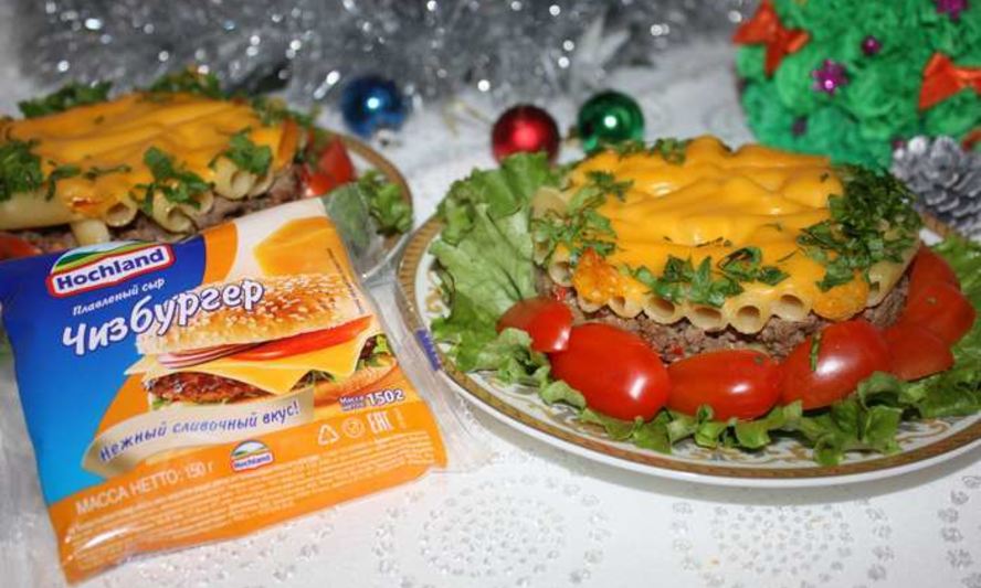 Рецепт мясная запеканка под сырной шубкой