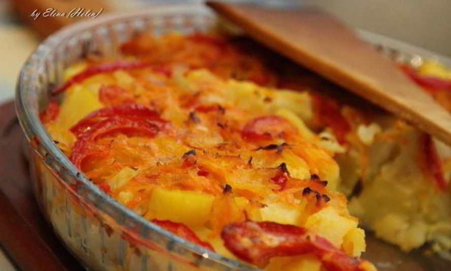 Рецепт овощная запеканка из цветной капусты и картофеля