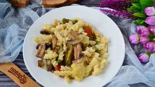 Постная макаронная запеканка