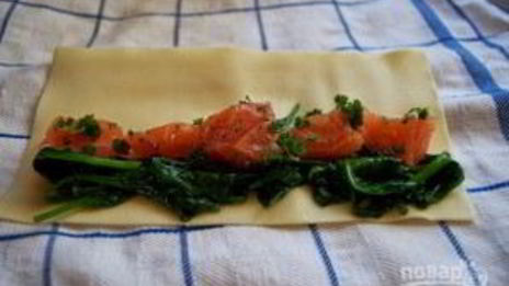 рыбная запеканка со шпинатом