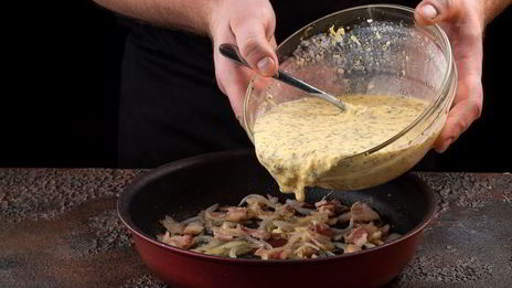 сырная запеканка с помидорами черри