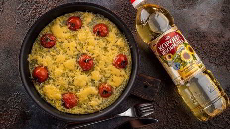 сырная запеканка с помидорами черри