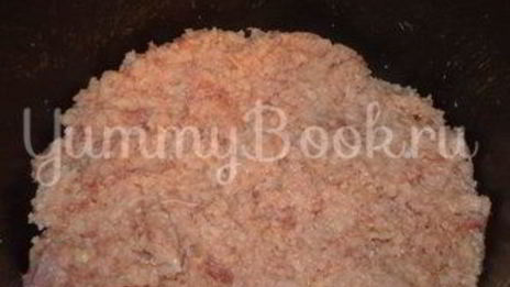 сытная запеканка из риса и фарша в мультиварке