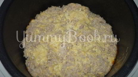 сытная запеканка из риса и фарша в мультиварке