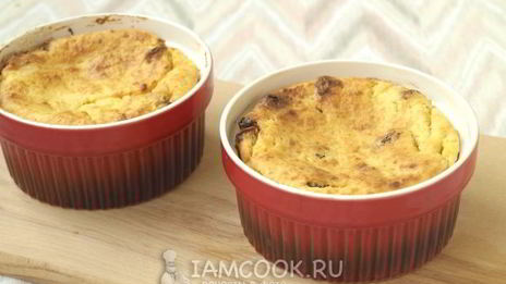 творожная порционная запеканка с изюмом