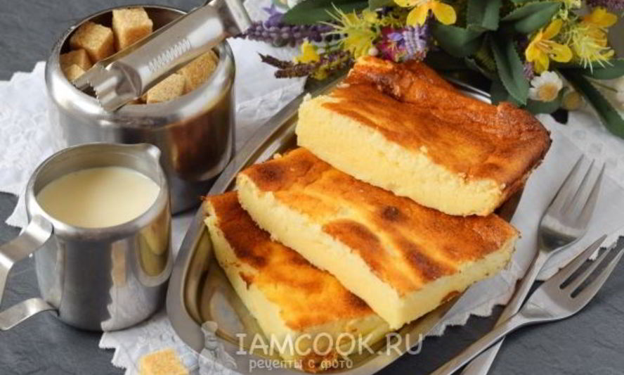 Рецепт творожная запеканка с крахмалом в духовке