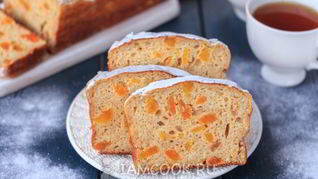 Творожная запеканка с курагой