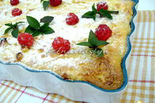 Творожная запеканка с макаронами