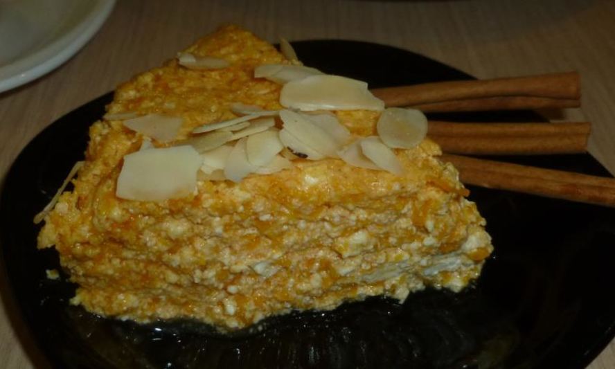 Рецепт творожная запеканка с тыквой