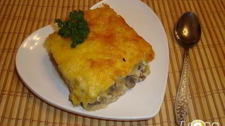 Тыквенно-картофельная запеканка с грибами