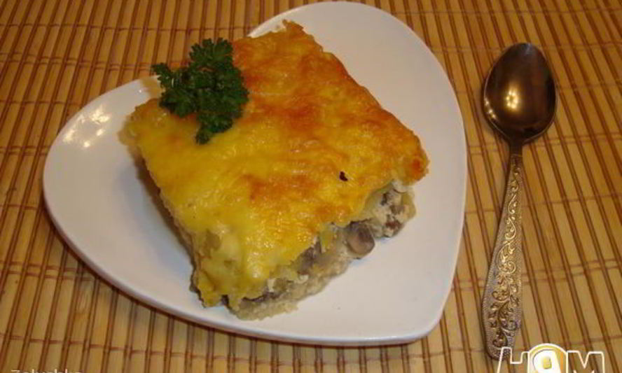 Рецепт тыквенно-картофельная запеканка с грибами
