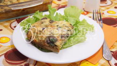 яичная запеканка с грибами и овощами
