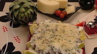 Запеканка из артишоков с бараниной