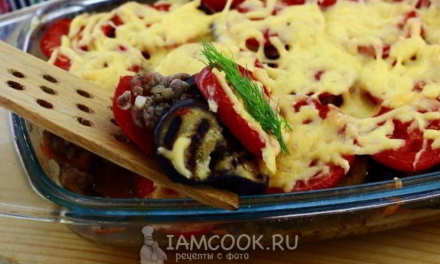 Рецепт запеканка из баклажанов с фаршем
