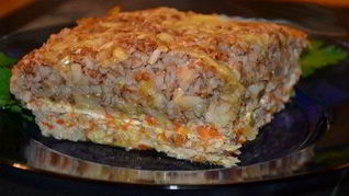 Запеканка из гречки с куриным фаршем