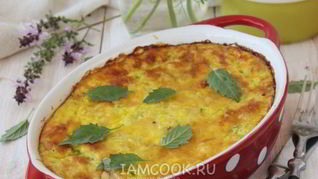 Запеканка из кабачков с рисом