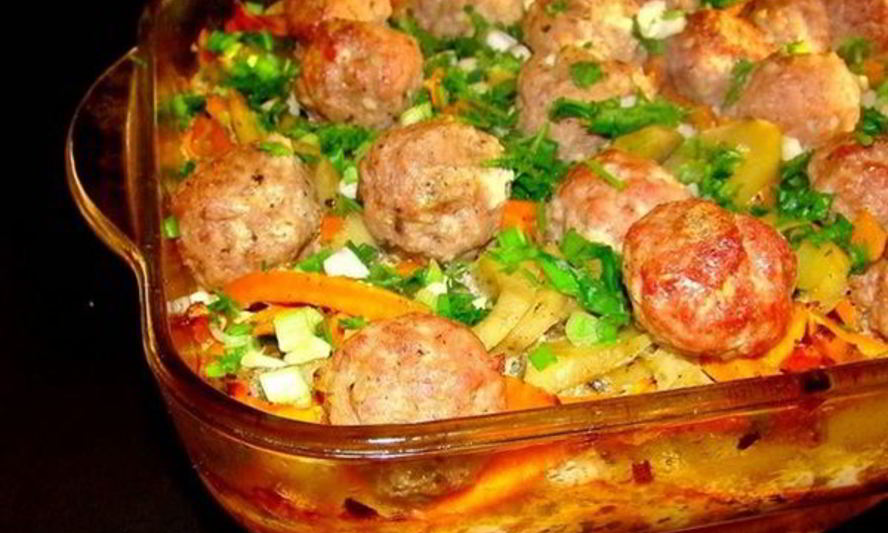 Рецепт запеканка из картофеля с фрикадельками