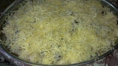 запеканка из куриной грудки и опят