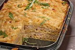 Запеканка из макарон с мясом