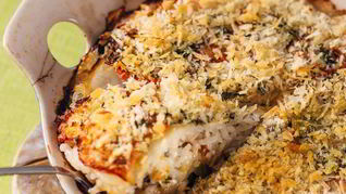 Запеканка из мидий с овощами