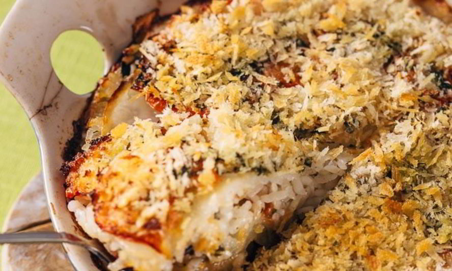 Рецепт запеканка из мидий с овощами