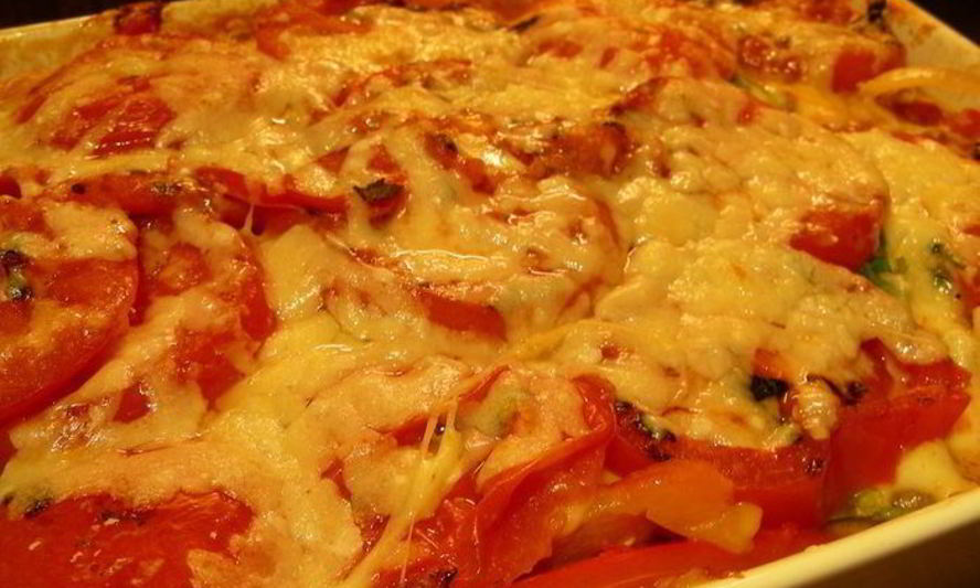 Рецепт запеканка из овощей-гриль и 2х видов сыра