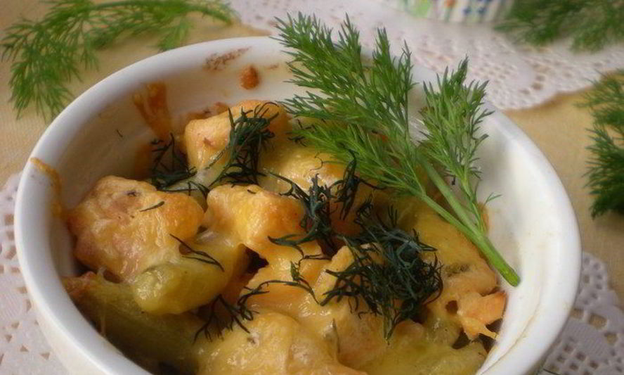 Рецепт запеканка из риса и лосося