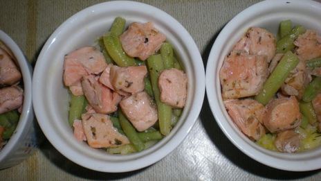 запеканка из риса и лосося