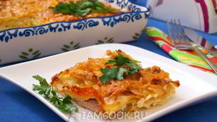 Запеканка из свинины с картофелем в духовке