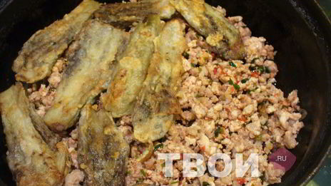 запеканка мясная с баклажанами